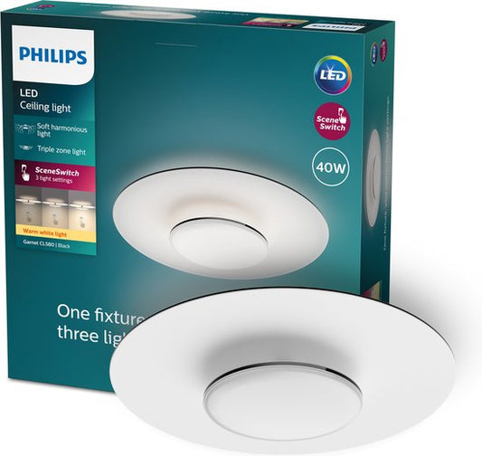 Plafonnier Philips Garnet - Noir - 27K - 40W