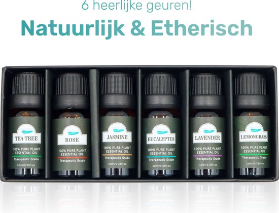 Soft & Silky - Huile essentielle - 6 pièces - 100% naturel - Convient à la peau - Diffuseur - Bain de pieds - Sauna - Essentiel - Parfum - Huile - Huiles