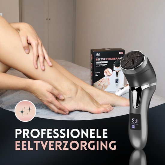 Beeperfect® Pince à callosités électrique avec système d'aspiration - Lime à pieds - Lime à callosités - Étanche IPX7 - Ensemble de pédicure gratuit - Comprend 6 disques à callosités - Noir