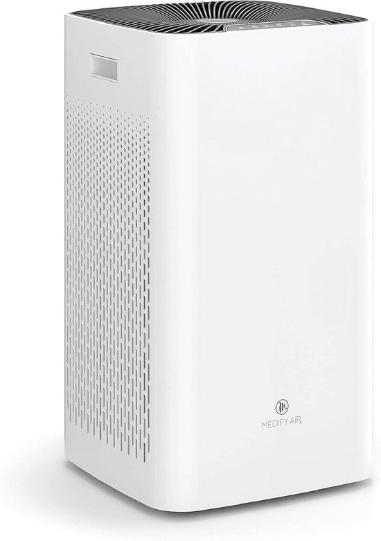 Medify Air MA-112 - Purificateur d'air 855 m³/h - Ioniseur et filtre HEPA H13 - 4 modes + mode veille - Jusqu'à 342 m² par heure - Contre le rhume des foins, les acariens et les allergies - Blanc