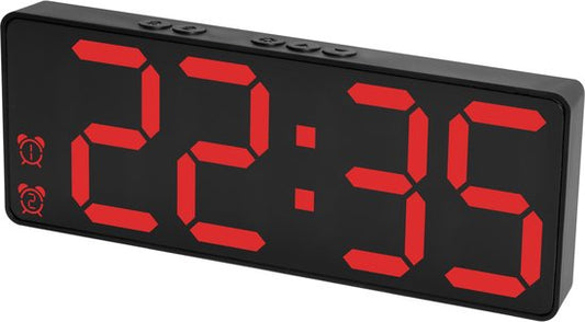 Nuvance Réveil numérique - Réveil numérique - Réveil pour enfants et adultes - Réveil de voyage - Chambre à coucher - Réveil Led numérique - Rouge