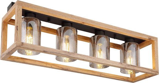 Plafonnier Globo Pettey - noir - métal - 15497-4D