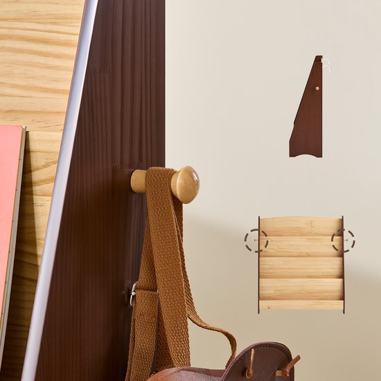 SoBuy KMB32-N Bibliothèque pour enfants, jouets, bibliothèque, 4 niveaux, avec 2 crochets, étagère à livres, meuble de rangement, chambre, bureau, salon, nature, 91 x 30 x 89 cm