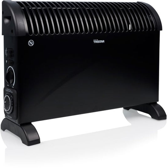 Tristar KA-5104 Convecteur de chauffage - 3 niveaux de chaleur - Avec minuterie - 750/1250/2000 W - Thermostat réglable - Fonction Turbo - Chauffage silencieux - Noir