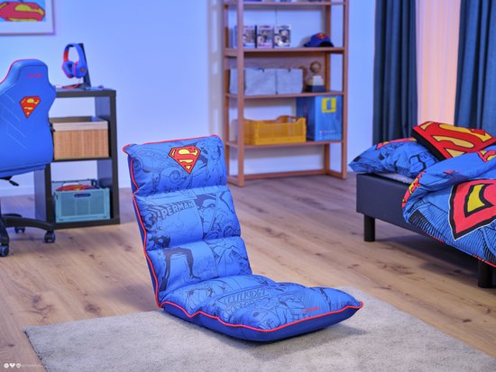 Trust GXT 718SM RAYZEE SUPERMAN - Chaise de jeu au sol - Pliable - Chaise souple - Superman