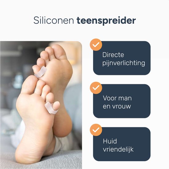 Alyze Toe Spread Silicon - 2 Pieces - Hallux Valgus Corrector - Toe Protector - Toe Spreaders - Toe Corrector - Hammer Toe Brace - Personal Care