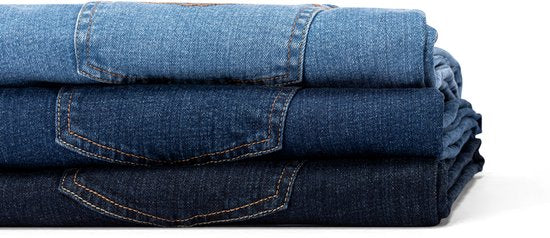 Milanoro - Pantalon Jeans Denim - L31 / L30 - Noir Bleu - Coupe droite avec jambes droites - Modèle intemporel à 5 poches - Confort optimal