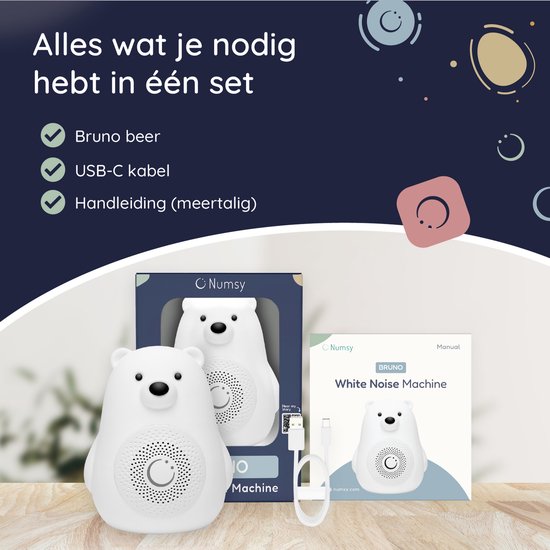 Numsy Bruno White Noise Machine Baby - Appareil à bruit blanc - 2025
