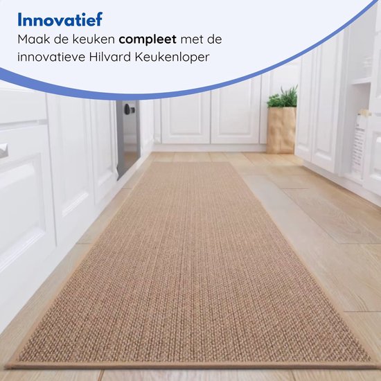 Tapis de cuisine - Tapis - Gris - Lot de 2 pièces - 45 x 150 cm - 45 x 70 cm - Tapis de cuisine - Antidérapant - Protecteur - Robuste - Lavable