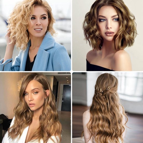 Bestope Fer à boucler 6 en 1 avec accessoires - Fer à boucler en céramique - 13 à 32mm - Rose gold