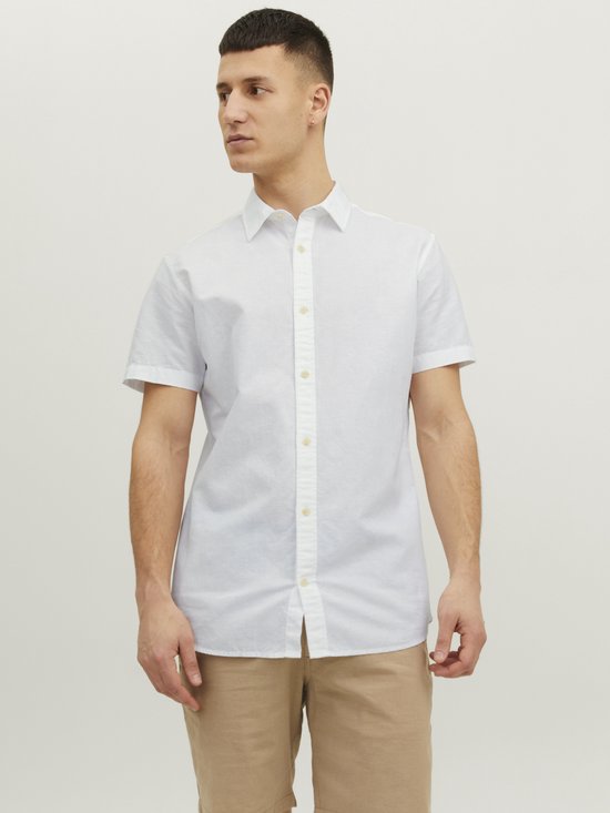 Jack & Jones - Chemises Hommes Manches courtes d'été - Blanc - Taille XXL