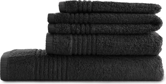 Serviette Supreme - Coton égyptien 650 GSM - 6 pièces - 50x100 - noir