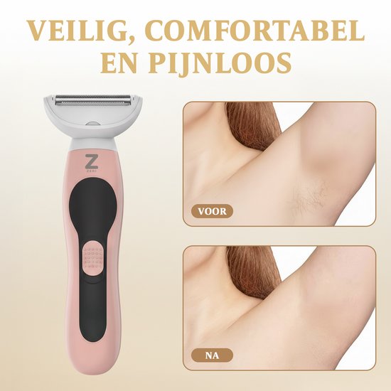 Rasoir pour femmes - Rasoir 5 en 1 - Maillot - Aisselles - Jambes - Poils du visage - Tondeuse pour le nez - Zeri