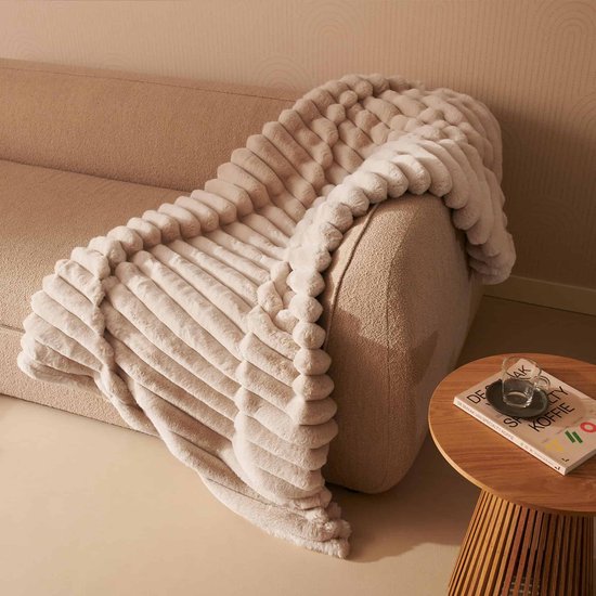 Couverture chauffante électrique rayée Duux Yentl 200x200 cm - 9 positions - Gris