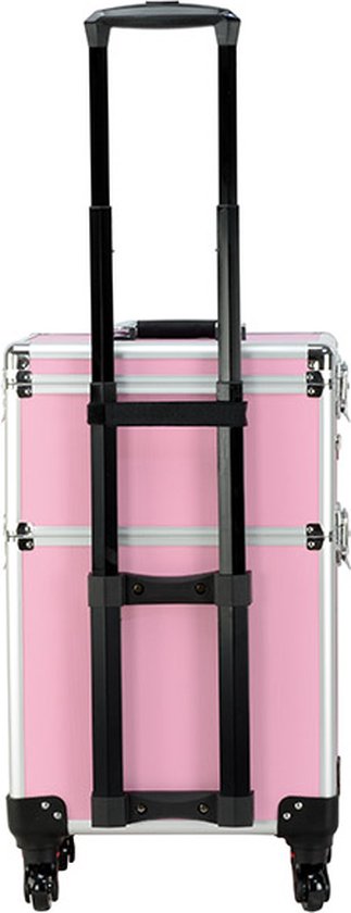 Valise de coiffure trolley - valise de maquillage valise à ongles - valise de maquillage - valise de beauté - rose