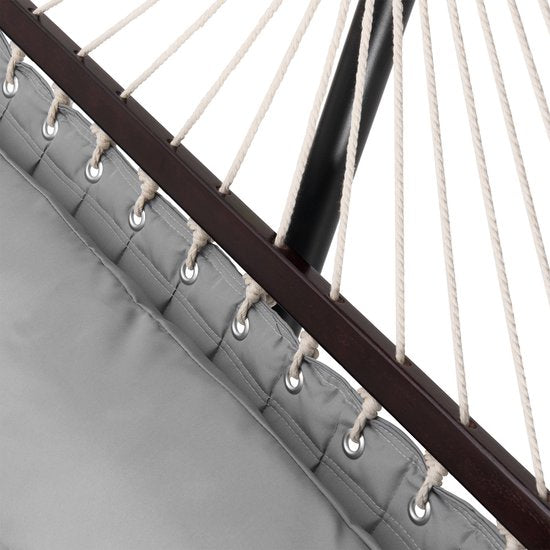 Juskys Hamac Cata - Light Grey - Base et coussin inclus