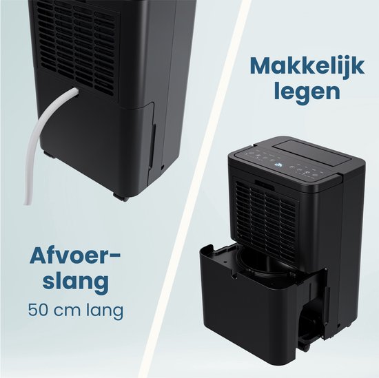 Déshumidificateur Auronic - Compact Pro Plus - 12L - Chambre à coucher, salle de bain, salon et bureau - Hydratant pour l'intérieur - Noir