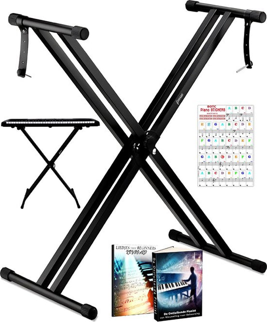 Finesse Keyboard Stand - Adjustable - Tripod - Piano Stand - Keyboard Stand