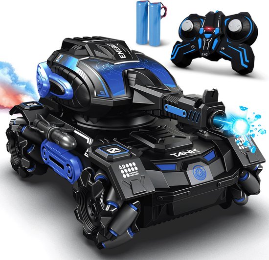 NAPI Véhicule contrôlable - RC Tank avec balles, 2 piles et générateur de fumée - RC Car for Boys - Outdoor Toys - Racing Cars - Outdoor Toy Car - Radiographic - Tank Slider