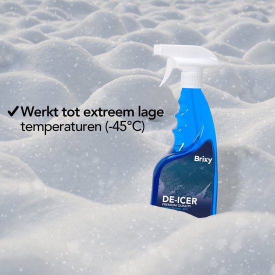 Brixy 3-Pack Antifreeze Spray - Dégivreur de pare-brise pour voiture - Spray dégivrant puissant - Dégivreur - Hiver - 3x 500ml