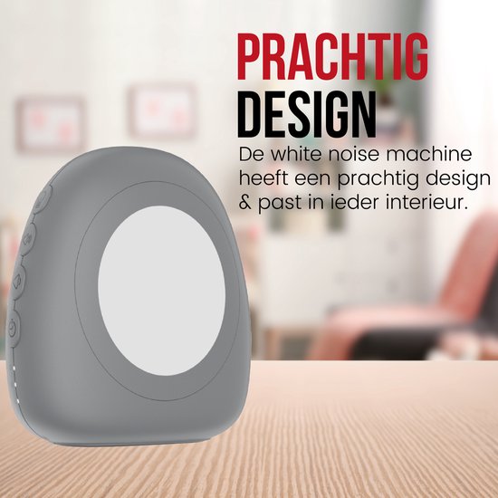 Machine à bruit blanc - Aide au sommeil - Bruit blanc - Aide au sommeil de bébé - Goutte - Gris