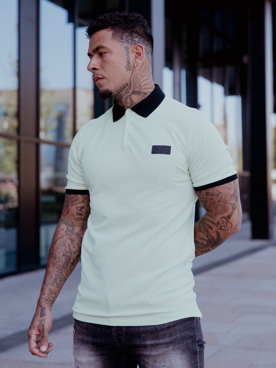 AB Lifestyle - Polo Regular | Vert Pastel/Noir - Hommes - Taille : XS