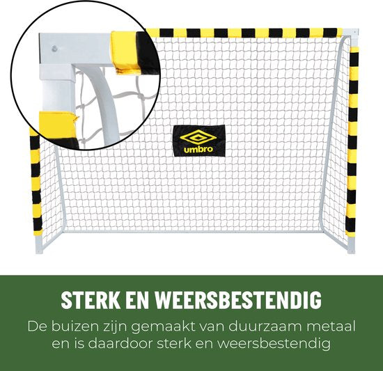 But de football Umbro - 300 x 200 x 90cm - But de football grand format - métal - noir/jaune