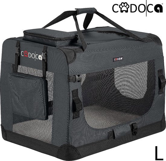 Cadoca Dogs & Cats Travel Basket L - 70x52x50cm - Anthracite