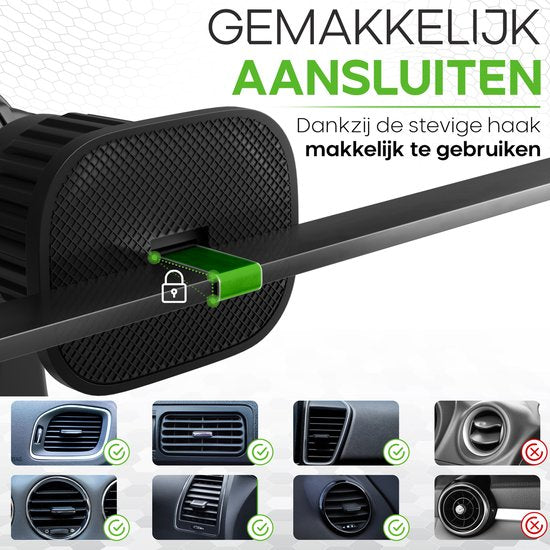 iSetchi MagSafe Phone Holder Car - Grille d'aération - Support pour téléphone portable - Support magnétique - Convient à l'iPhone 12/13/14/15/16 - Noir