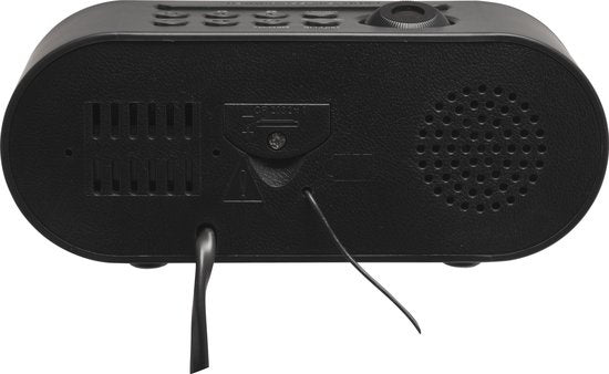 Radio-réveil Denver avec projection - Radio FM - Horloge de projection à 180° - Double alarme - CRP717 - Noir