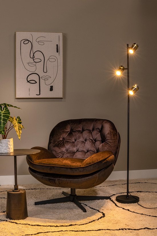Lucide UPTON - Lampadaire - 3xGU10 - Fumé