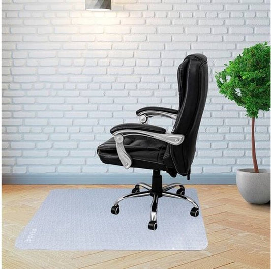 BRASQ Tapis de chaise rectangulaire CM100 - Transparent - 90x120 cm - PVC de haute qualité - Protection des sols durs