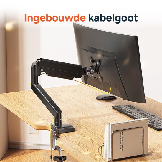 Bras pour écran avec vérin à gaz - Support pour 1 écran - 13 à 32 pouces - Supports - Très stable - Noir - Skoov