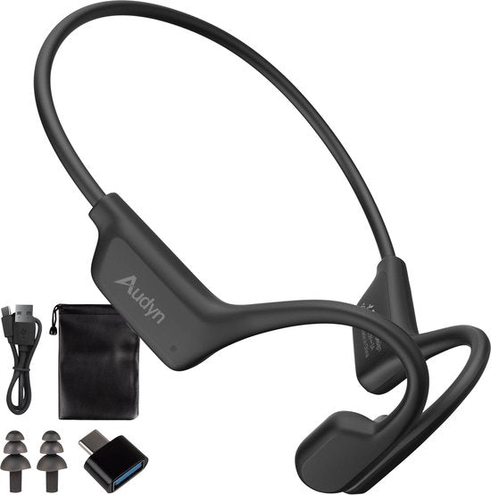 Audyn Bone G2 - Ecouteurs de sport - Ecouteurs à conduction osseuse - Bluetooth - Ecouteurs ouverts - Sans fil - Etanches - 8GB MP3