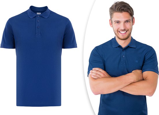 Milanoro - Polo élégant pour homme - bleu roi - M