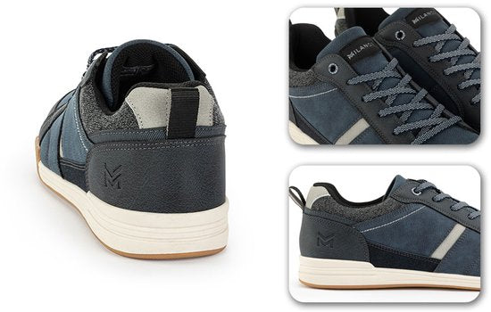 Milanoro - Baskets confortables pour homme - Cognac - Taille 42