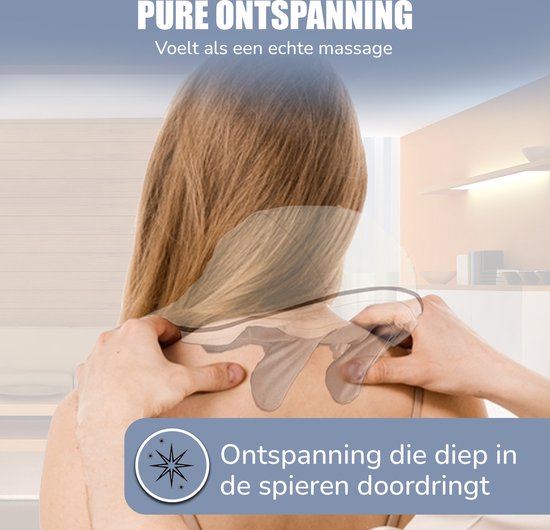 Novalance - Massage de la nuque - Coussin de massage Shiatsu - Appareil de massage électrique de la nuque - Aussi pour les bras, le dos, les épaules et les jambes - Infrarouge + Masque de sommeil