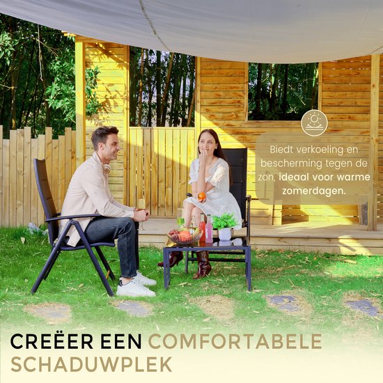 O'DADDY® Toile d'ombrage 5x5m Rectangle - Voile solaire - Filet d'ombrage - Auvent avec matériel de fixation - Protection solaire UV30 - Gris foncé