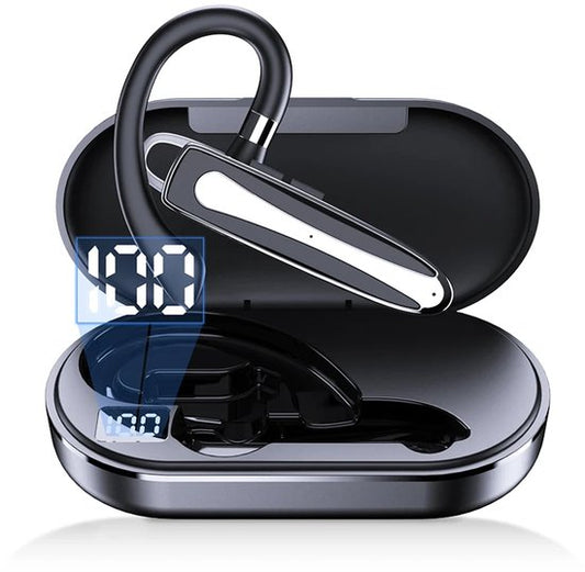 Otiume Wireless Headset PRO - Noise Canceling - Including Charging Case - Bluetooth 5.3 - Bluetooth Headset - Hands-free Calling Car - Earphones Wireless with Microphone