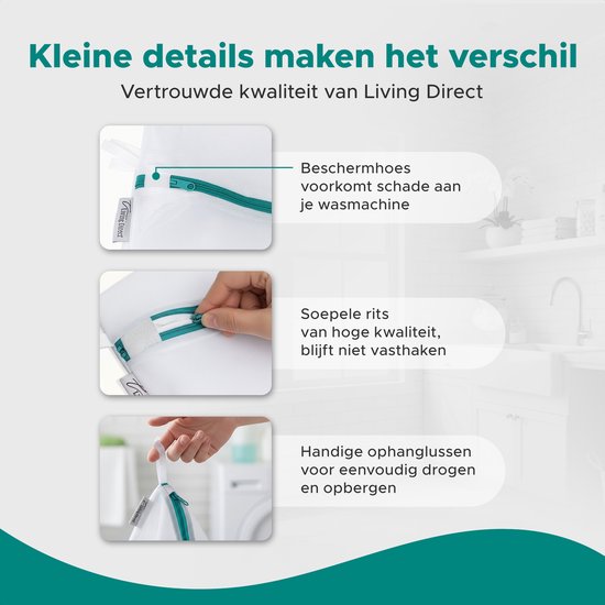 Ensemble de sacs à linge 3 pièces Sacs à linge avec fermeture éclair - Filets à linge avec fermeture éclair, adaptés à la lingerie et aux soutiens-gorge - Grand sac à linge - Sac à linge - Filets à linge