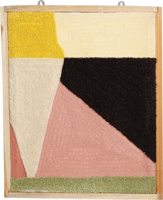 Collection In The Mood Décoration murale - L59 x B45 cm - Coton/bois FSC - Rose clair