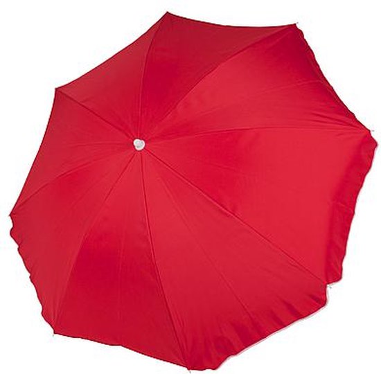 Bo-Camp - Parasol - Avec bras articulé - Ø 200 cm - Rouge