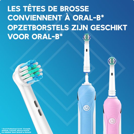 Cosity - 24x têtes de brossage compatibles Oral-B et Braun - Emballage boîte aux lettres - Blanc