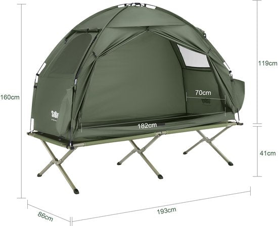 SoBuy Tente de camping gonflable - design multifonctionnel - 193x161cm - OGS32-II-GR