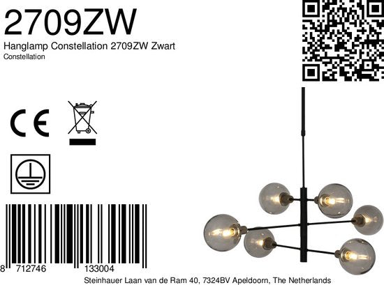 Lampe suspendue Steinhauer Constellation - Noir