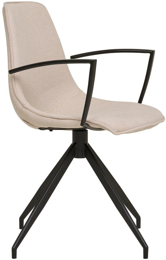 House Nordic Chaise à manger Monaco Swivel Bouclé Sand