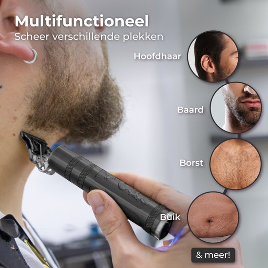 Nuvance Trimmer Men - Hair clipper Head Hair - Includes 4 Attachments - Beard trimmer and Hair trimmer - Hair clippers - Usb Rechargeable