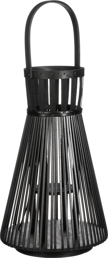 Mica Decorations Lanterne Cosmo - H45 x Ø15 cm - Polyester recyclé - Noir