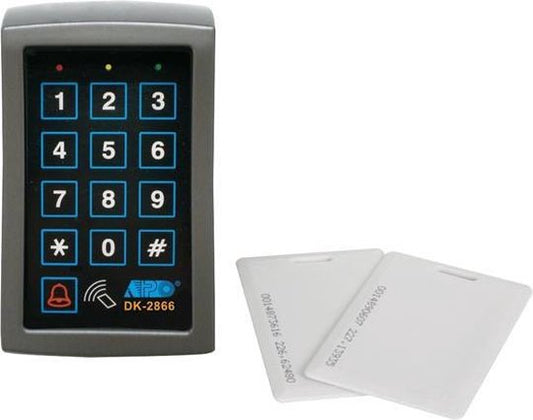 Clavier EtiamPro, numérique, avec lecteur de cartes, résistant aux intempéries, pour installation encastrée, contrôle d'accès complet avec PIN et cartes EM, fonctions programmables, résistant aux pulvérisations, idéal pour la sécurisation des portes et le