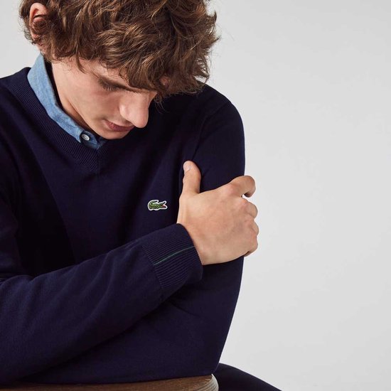 Lacoste Organic Cotton V-neck Sweater - Maillots de sport - marine (bleu marine) - Hommes